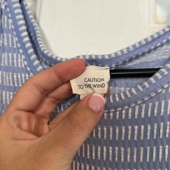 Caution to the wind Blue maxi dress size large women’s - Picture 4 of 5